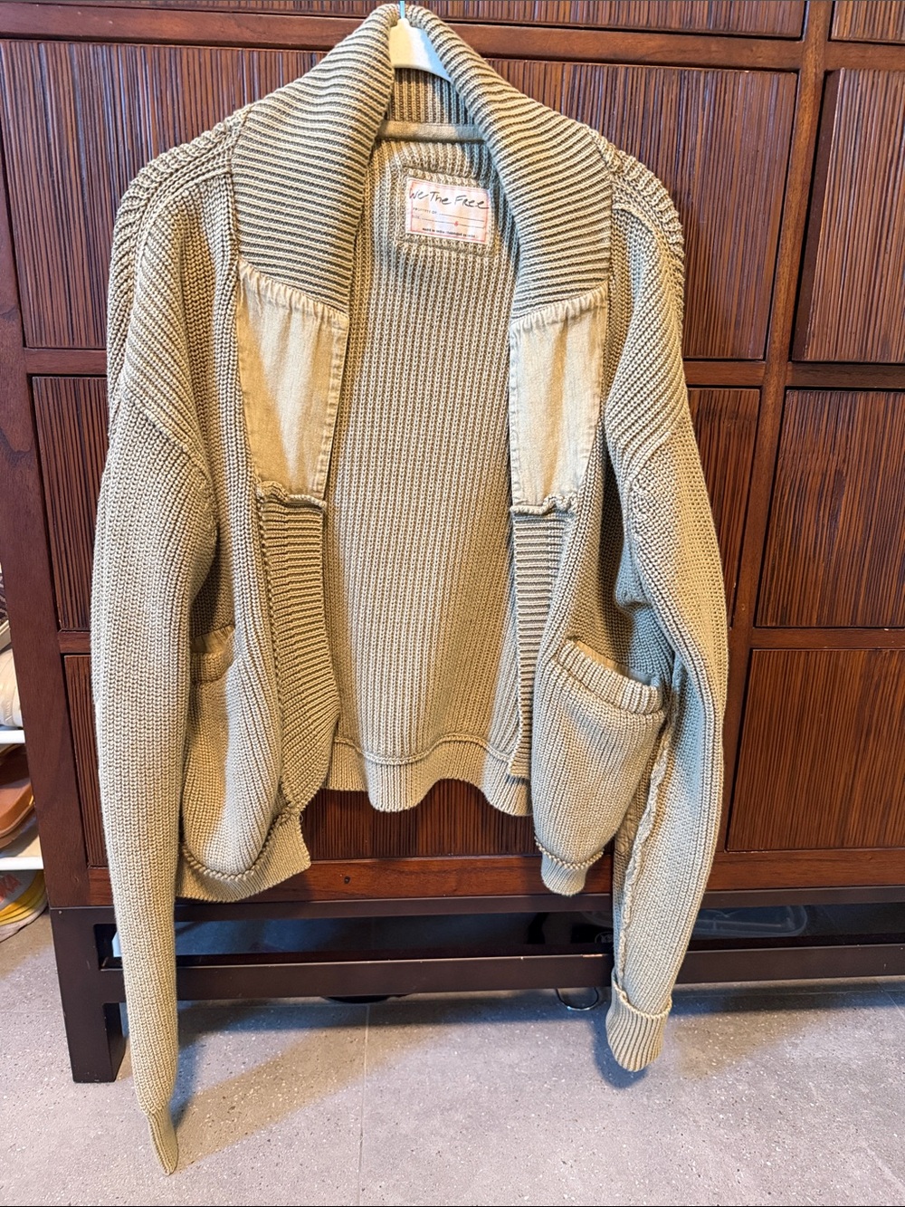 We The Free Worn Thru Surplus Cardi